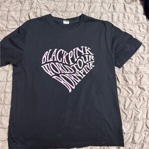 Black T-Shirt with Pink Graphic